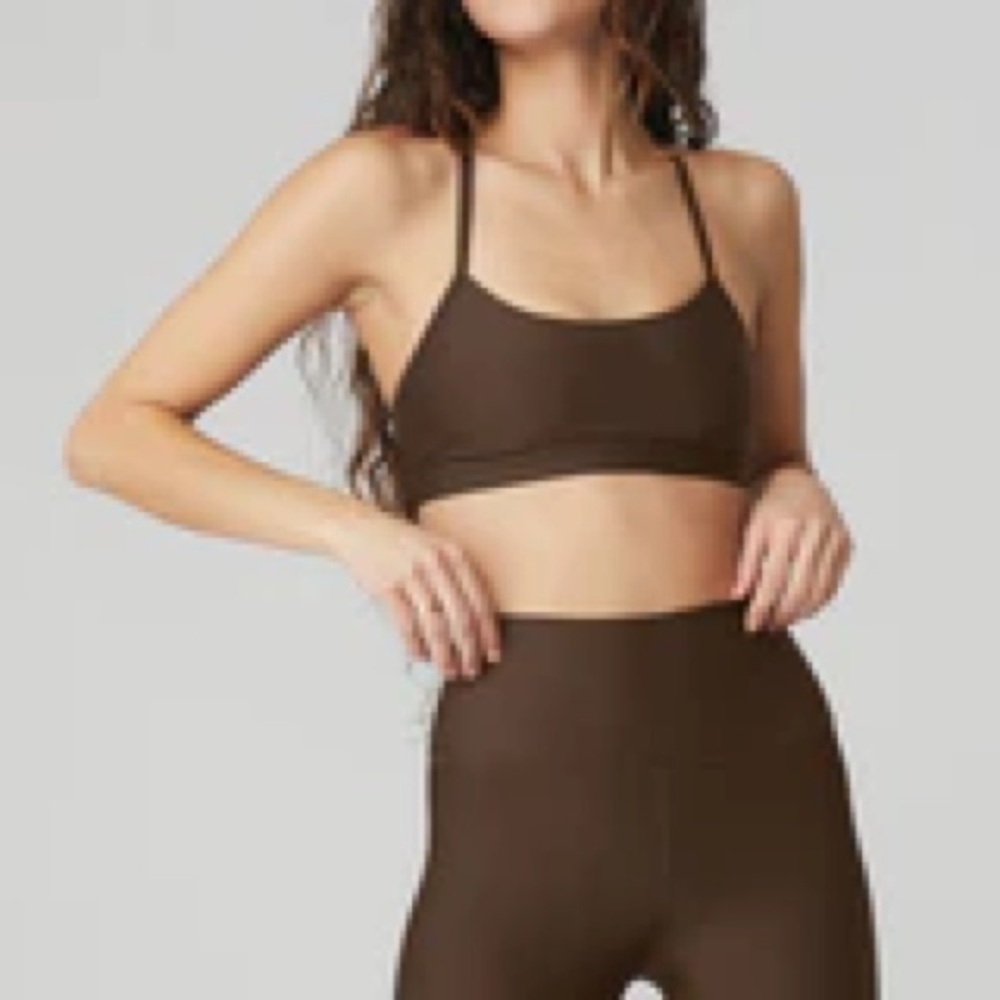 Women's Brown Alo sports bra